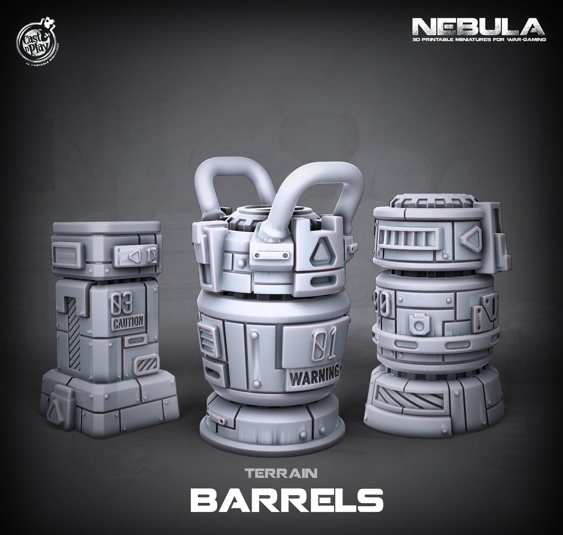 3D Printed Cast n Play Barrels Nebula Origins 28mm 32mm D&D - 3D Printing Boss 