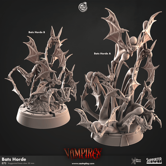 3D Printed Cast n Play Bats Cloud Vampires Set 28mm 32mm D&D - 3D Printing Boss 