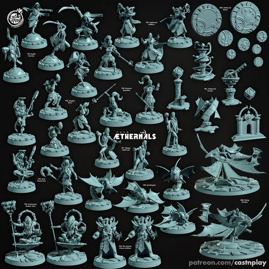 3D Printed Cast n Play Battle Dervish Aethernals Collection 28mm 32mm D&D - 3D Printing Boss 