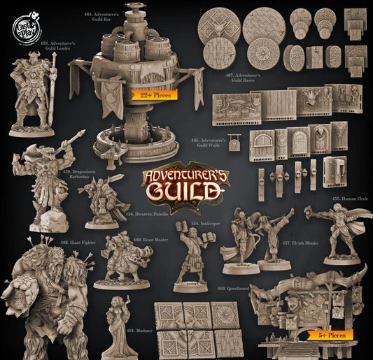 3D Printed Cast n Play Beast Master Adventurer's Guild 28mm 32mm D&D - 3D Printing Boss 