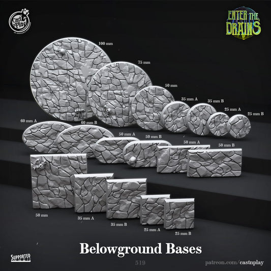 3D Printed Cast n Play Belowground Bases Enter the Drains 28mm 32mm D&D - 3D Printing Boss 