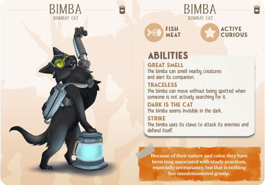 3D Printed Cast n Play Bimba - Bombay Cat Companions 28mm 32mm D&D - 3D Printing Boss 