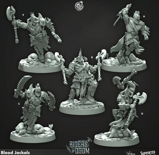 3D Printed Cast n Play Blood Jackals Riders of Doom Set 28mm 32mm D&D - 3D Printing Boss 