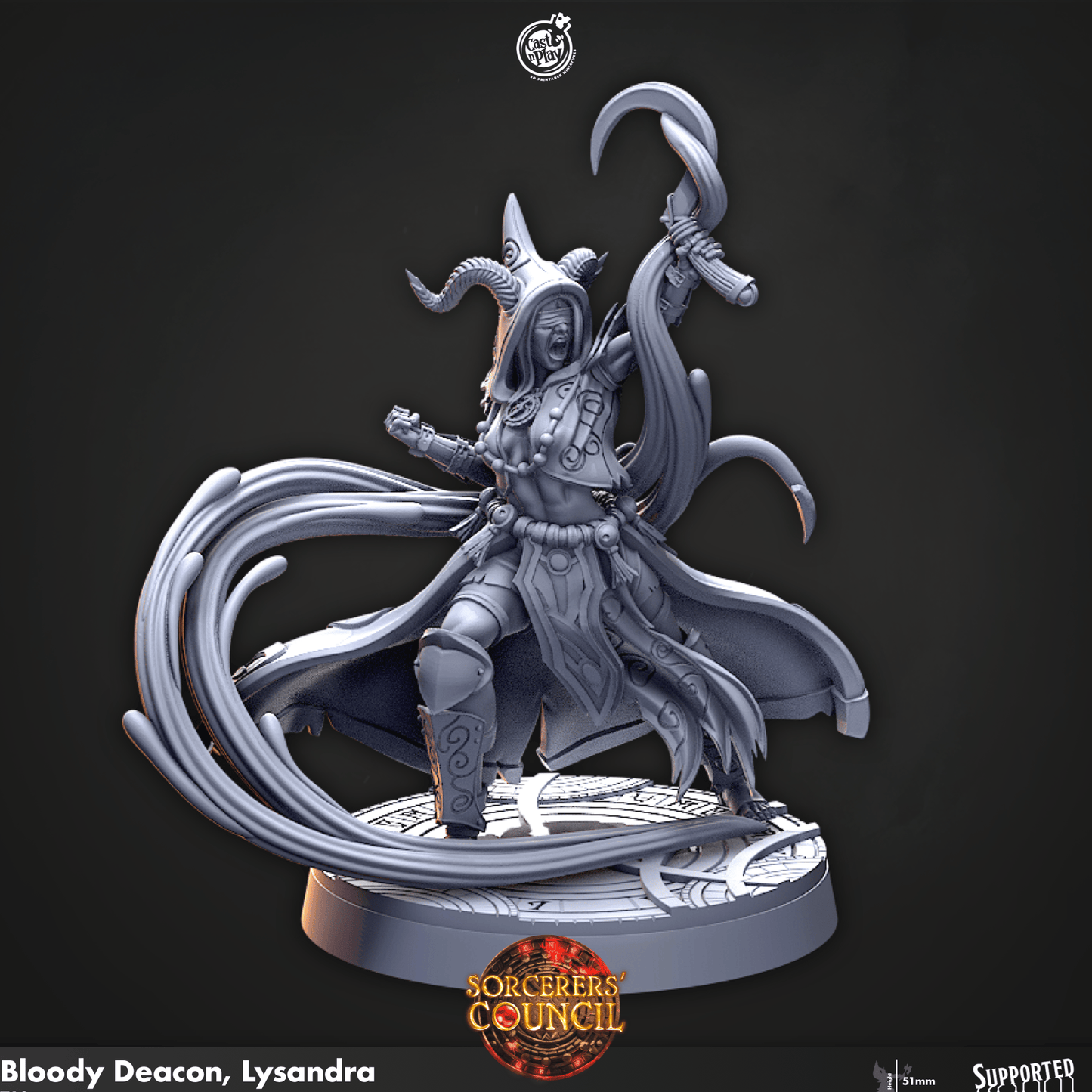 3D Printed Cast n Play Bloody Deacon Lysandra 28mm 32mm D&D - 3D Printing Boss 