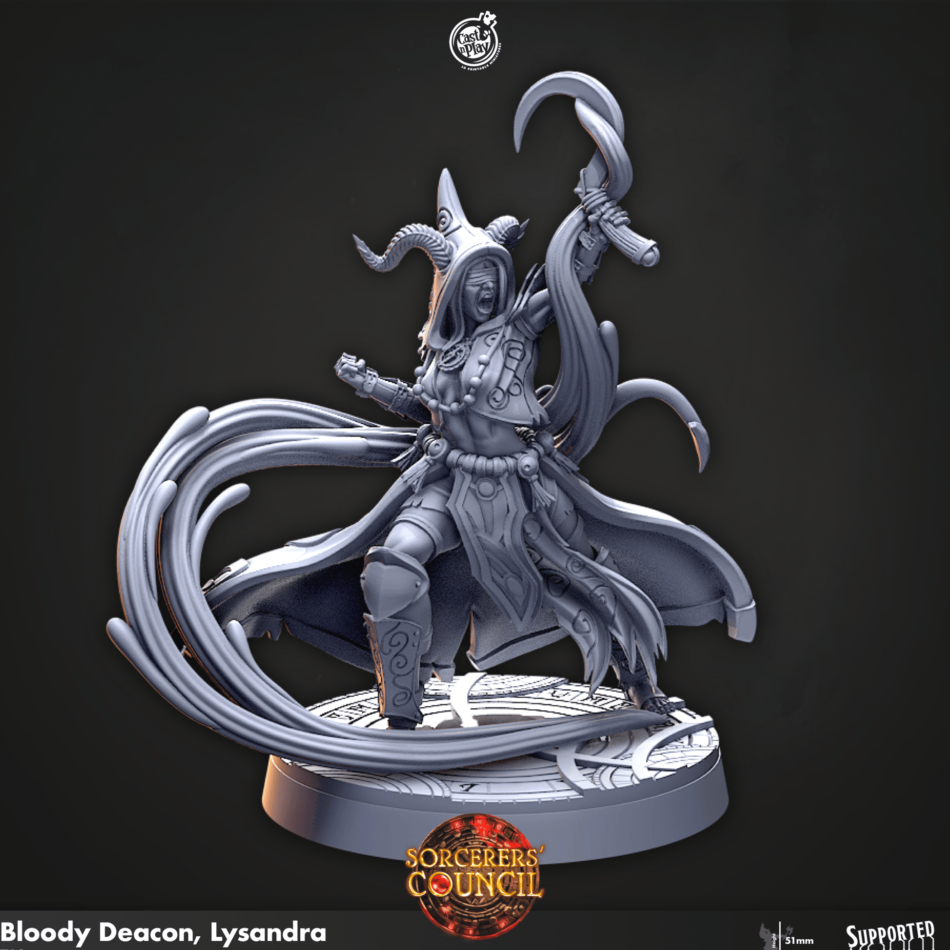 3D Printed Cast n Play Bloody Deacon Lysandra 28mm 32mm D&D - 3D Printing Boss 