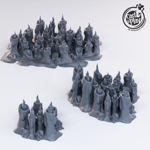 3D Printed Cast n Play - Candles 28mm 32mm D&D - 3D Printing Boss 