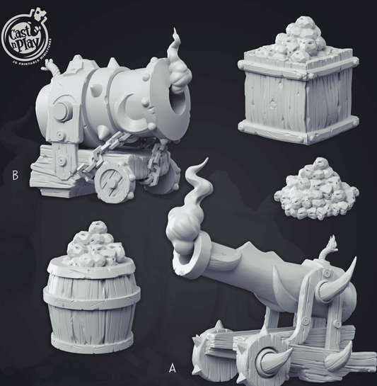 3D Printed Cast n Play - Canon Props 28mm 32mm D&D - 3D Printing Boss 