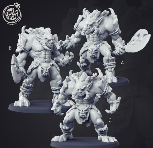 3D Printed Cast n Play Chaos Trolls Set 28mm 32mm D&D - 3D Printing Boss 