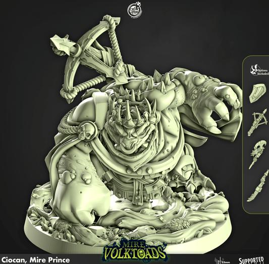 3D Printed Cast n Play Ciocan Mire Prince Mire Volktoads Set 28mm 32mm D&D - 3D Printing Boss 