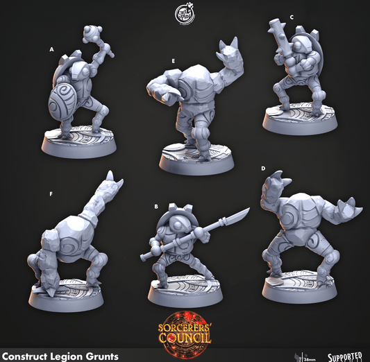 3D Printed Cast n Play Construct Legion Grunts Sorcerers Council 28mm 32mm D&D - 3D Printing Boss 