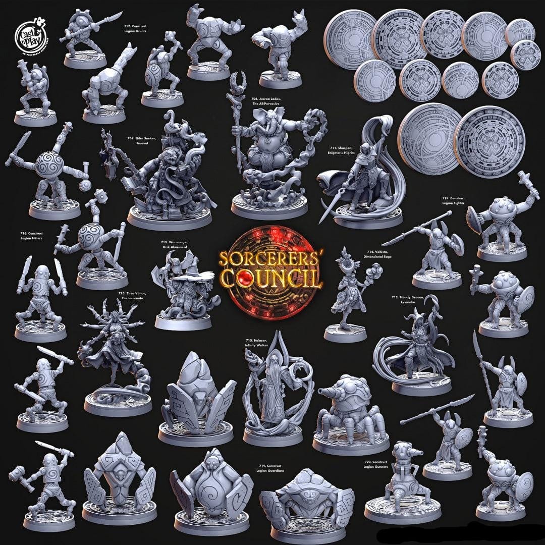 3D Printed Cast n Play Construct Legion Grunts Sorcerers Council 28mm 32mm D&D - 3D Printing Boss 