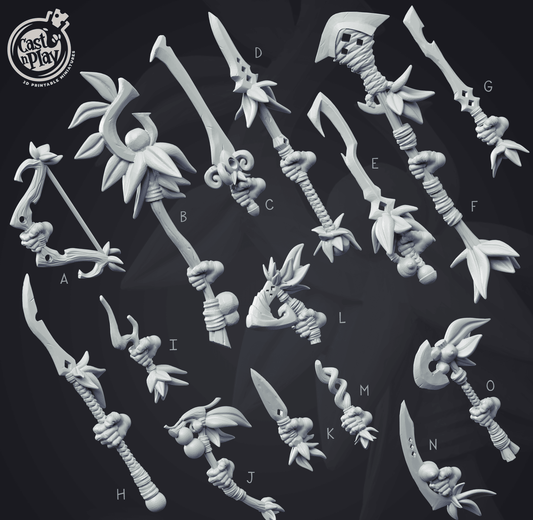 3D Printed Cast n Play Creature Weapons Set 28mm 32mm D&D - 3D Printing Boss 