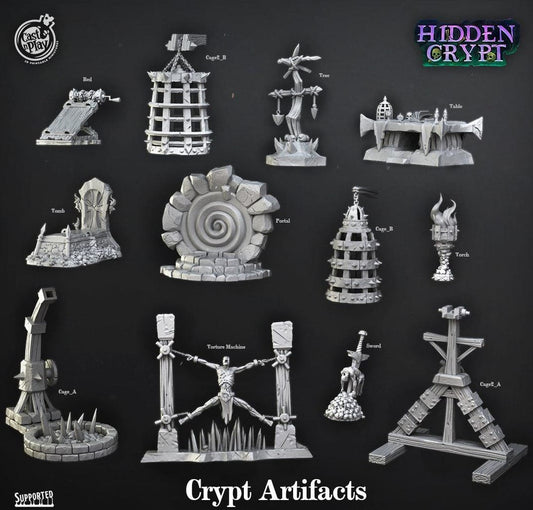 3D Printed Cast n Play Crypt Artifacts Torture Devices 28mm 32mm D&D - 3D Printing Boss 