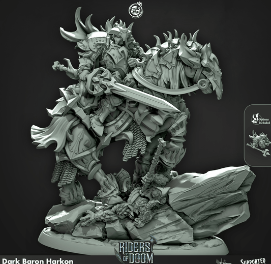 3D Printed Cast n Play Dark Baron Harkon Riders of Doom Set 28mm 32mm D&D - 3D Printing Boss 