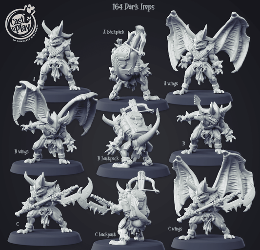3D Printed Cast n Play Dark Imps 28mm 32mm D&D - 3D Printing Boss 
