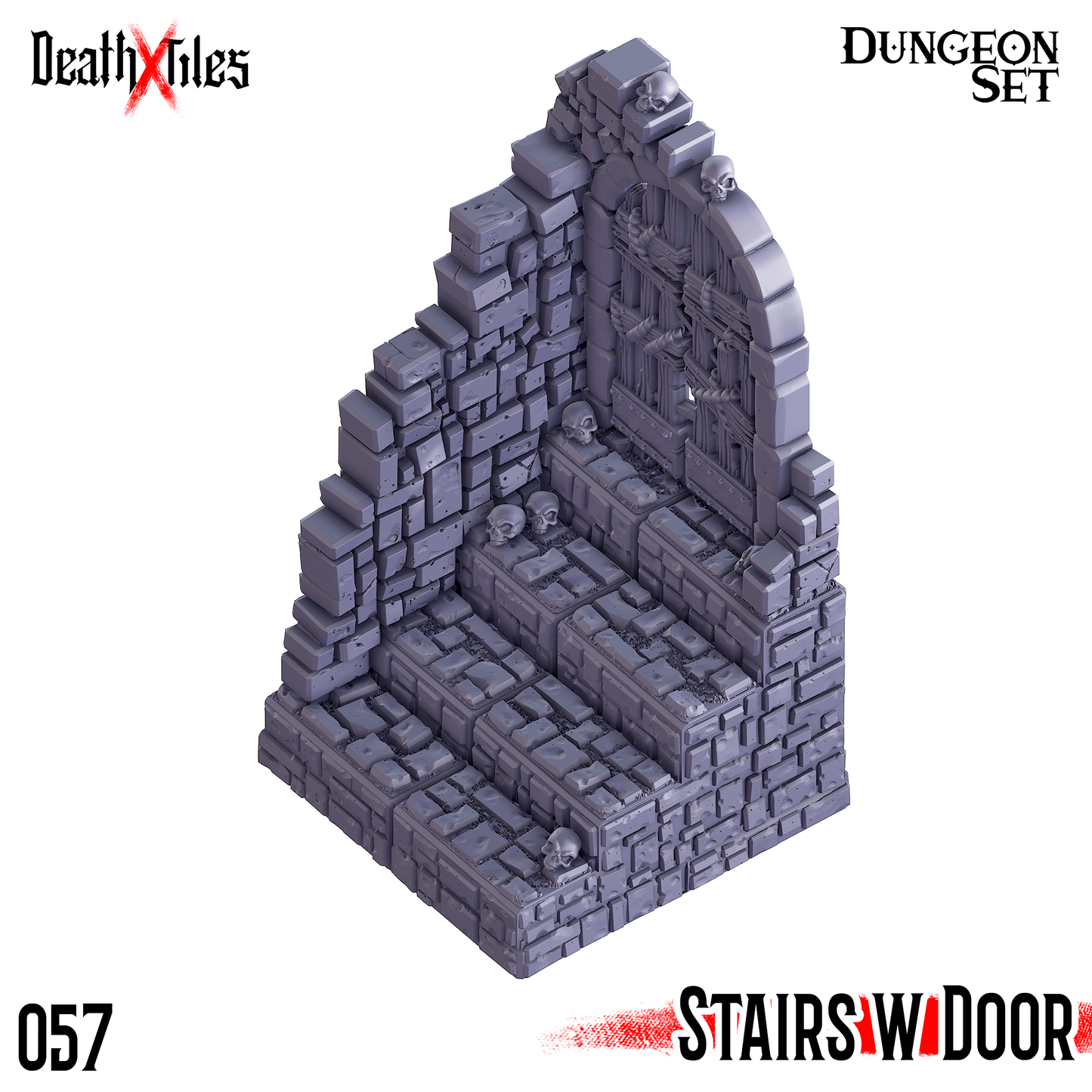 3D Printed Cast n Play Death x Tiles Doors Set 28mm 32mm D&D - 3D Printing Boss 