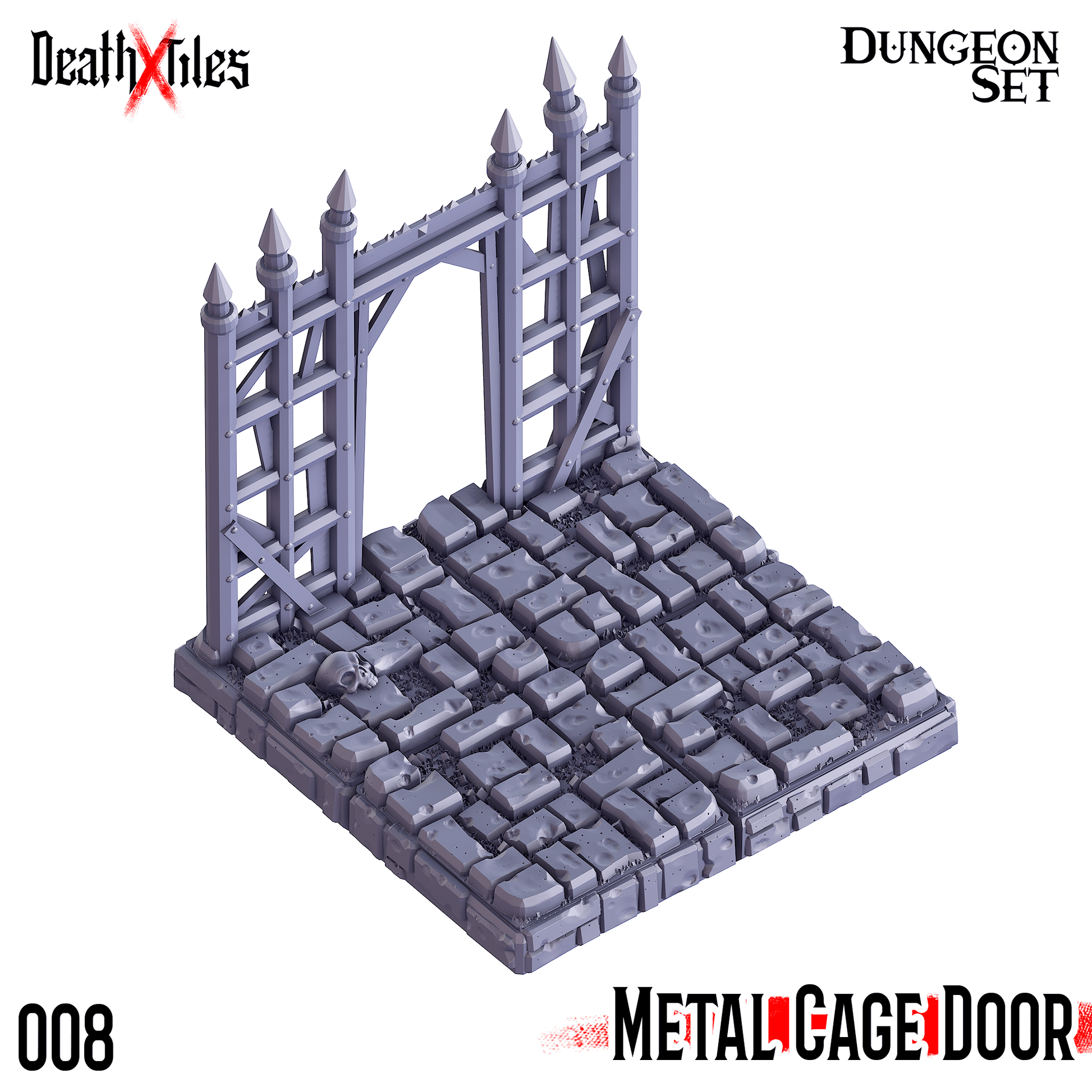 3D Printed Cast n Play Death x Tiles Doors Set 28mm 32mm D&D - 3D Printing Boss 