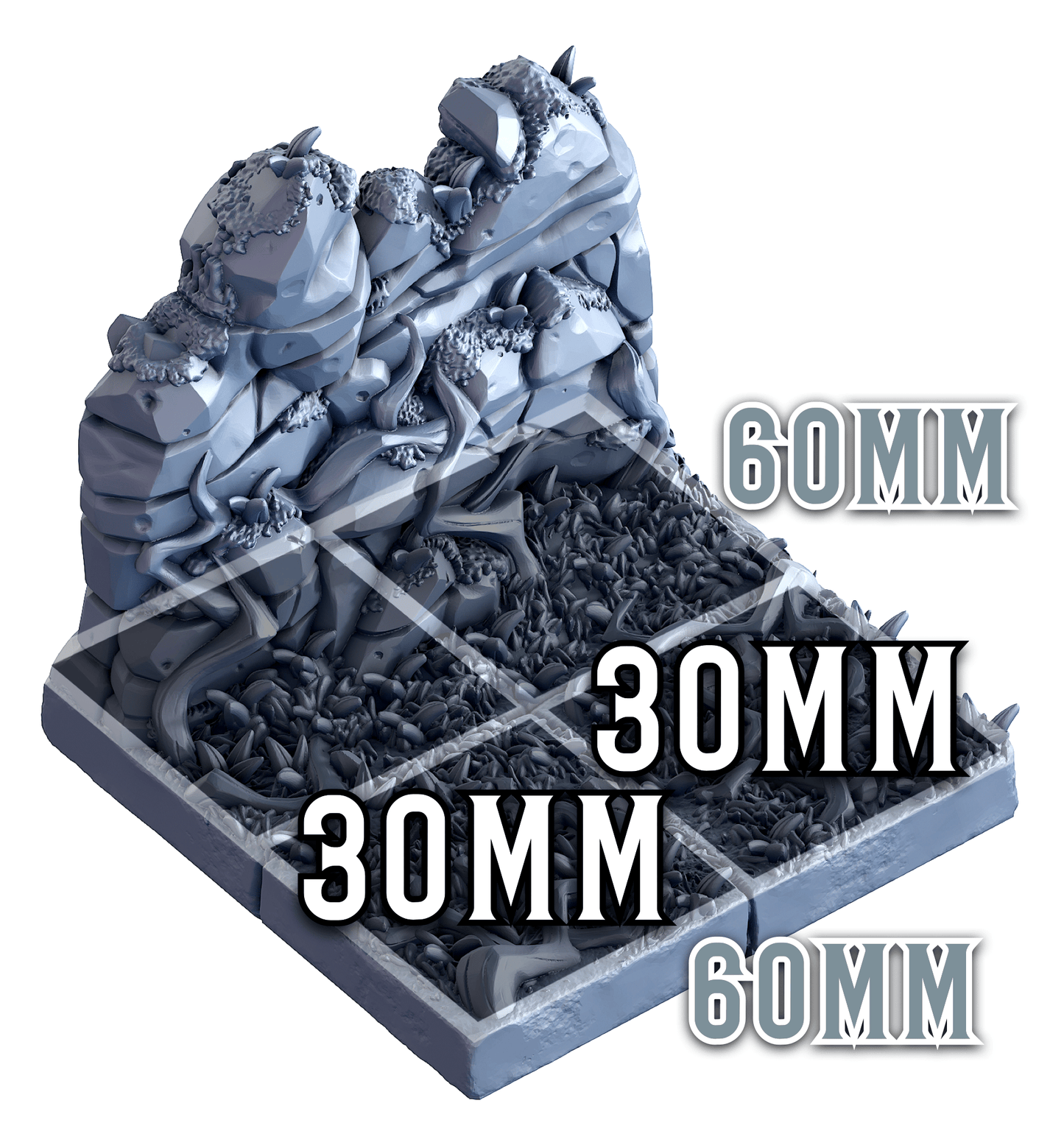 3D Printed Cast n Play Death x Tiles - Forest Set 28mm 32mm D&D - 3D Printing Boss 
