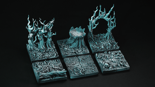 3D Printed Cast n Play Death x Tiles - Forest Starter Pack 28mm 32mm D&D - 3D Printing Boss 