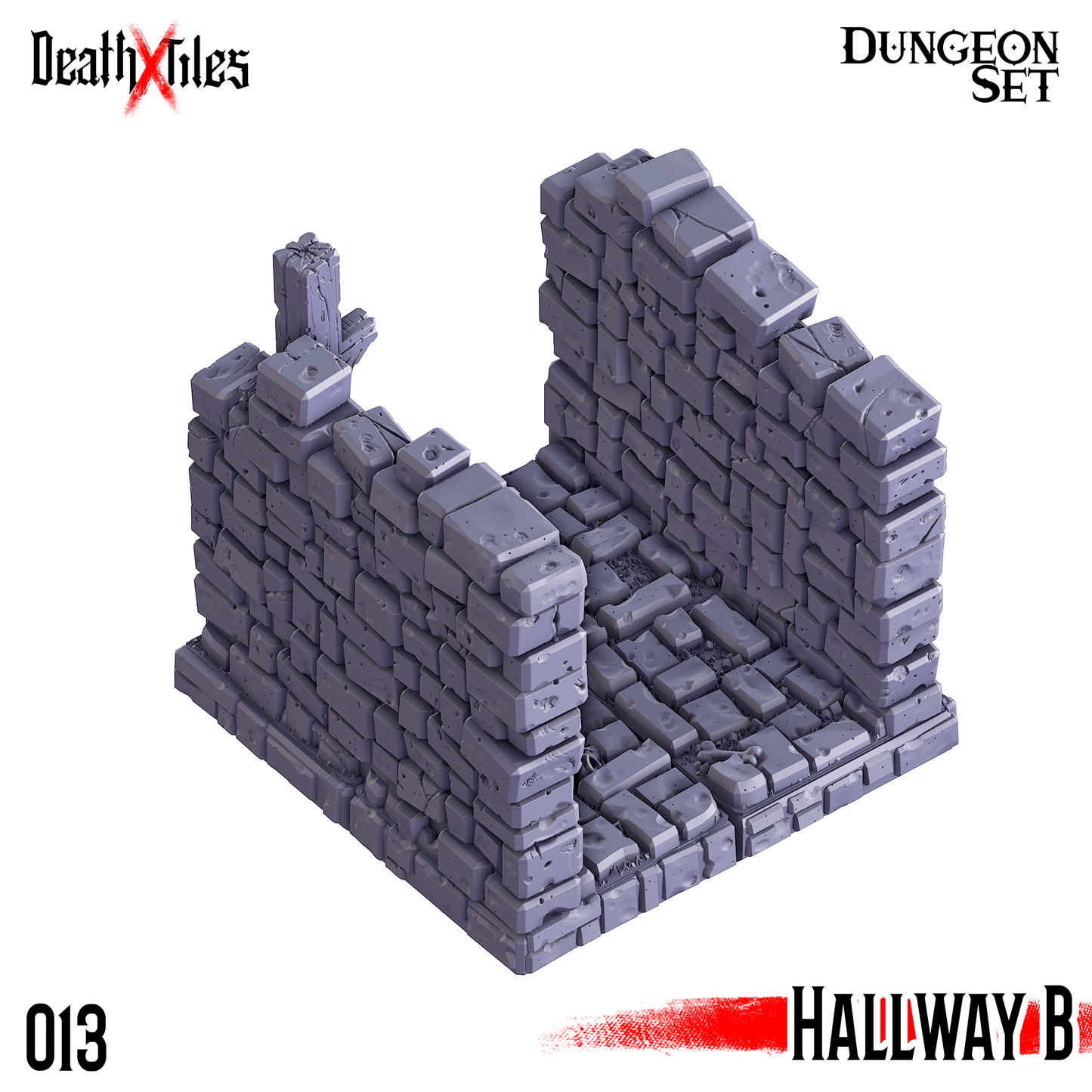 3D Printed Cast n Play Death x Tiles Hallways Set 28mm 32mm D&D - 3D Printing Boss 