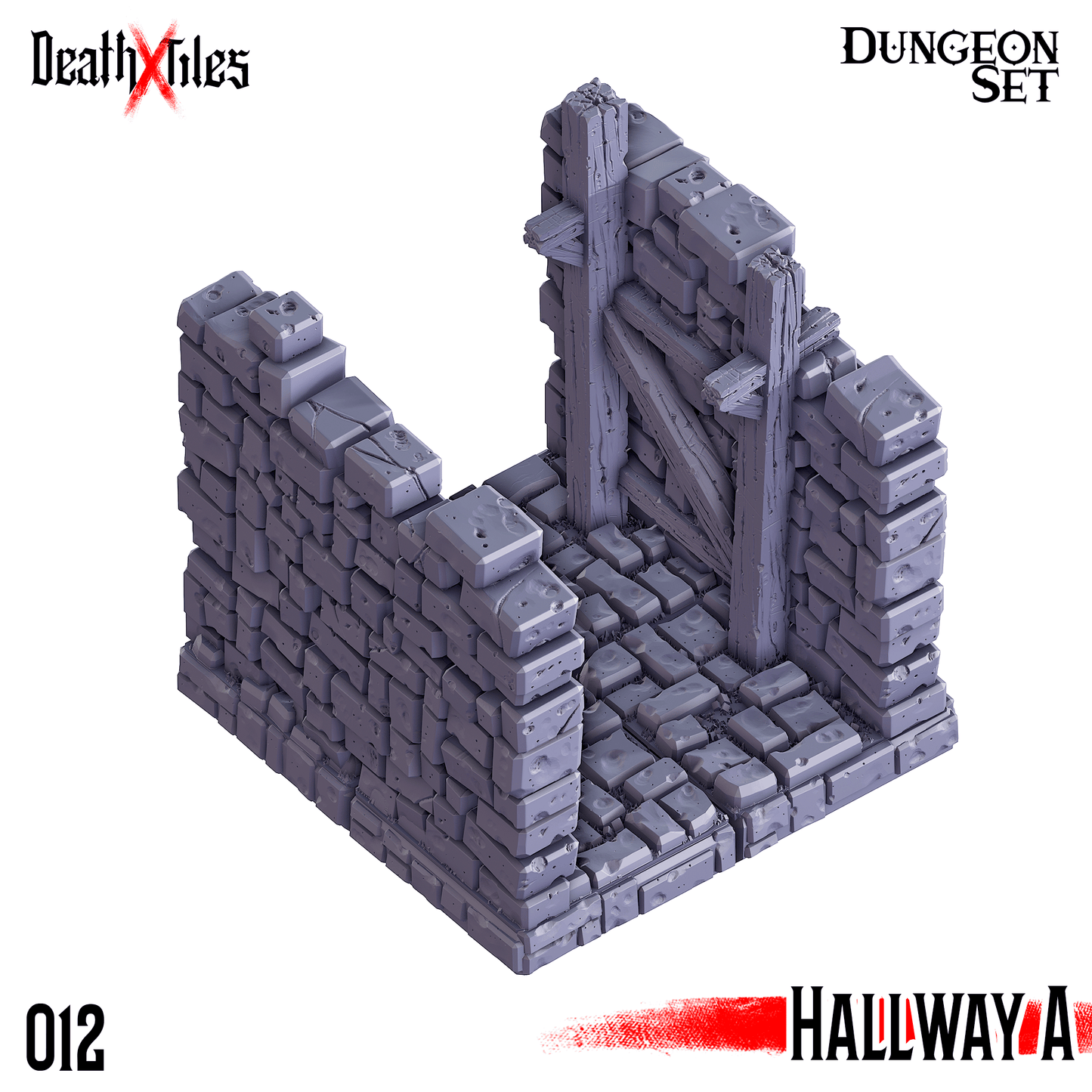 3D Printed Cast n Play Death x Tiles Hallways Set 28mm 32mm D&D - 3D Printing Boss 