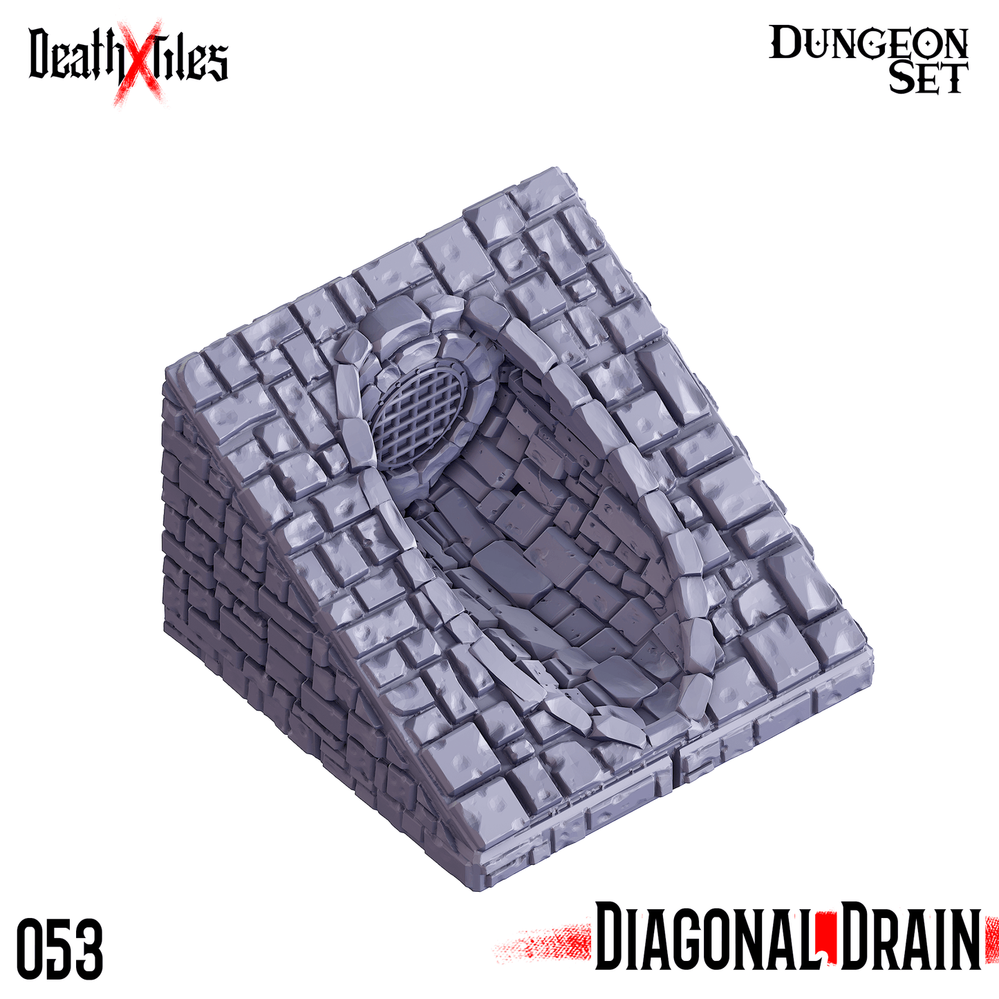 3D Printed Cast n Play Death x Tiles - Stairs Ramp Set 28mm 32mm D&D - 3D Printing Boss 