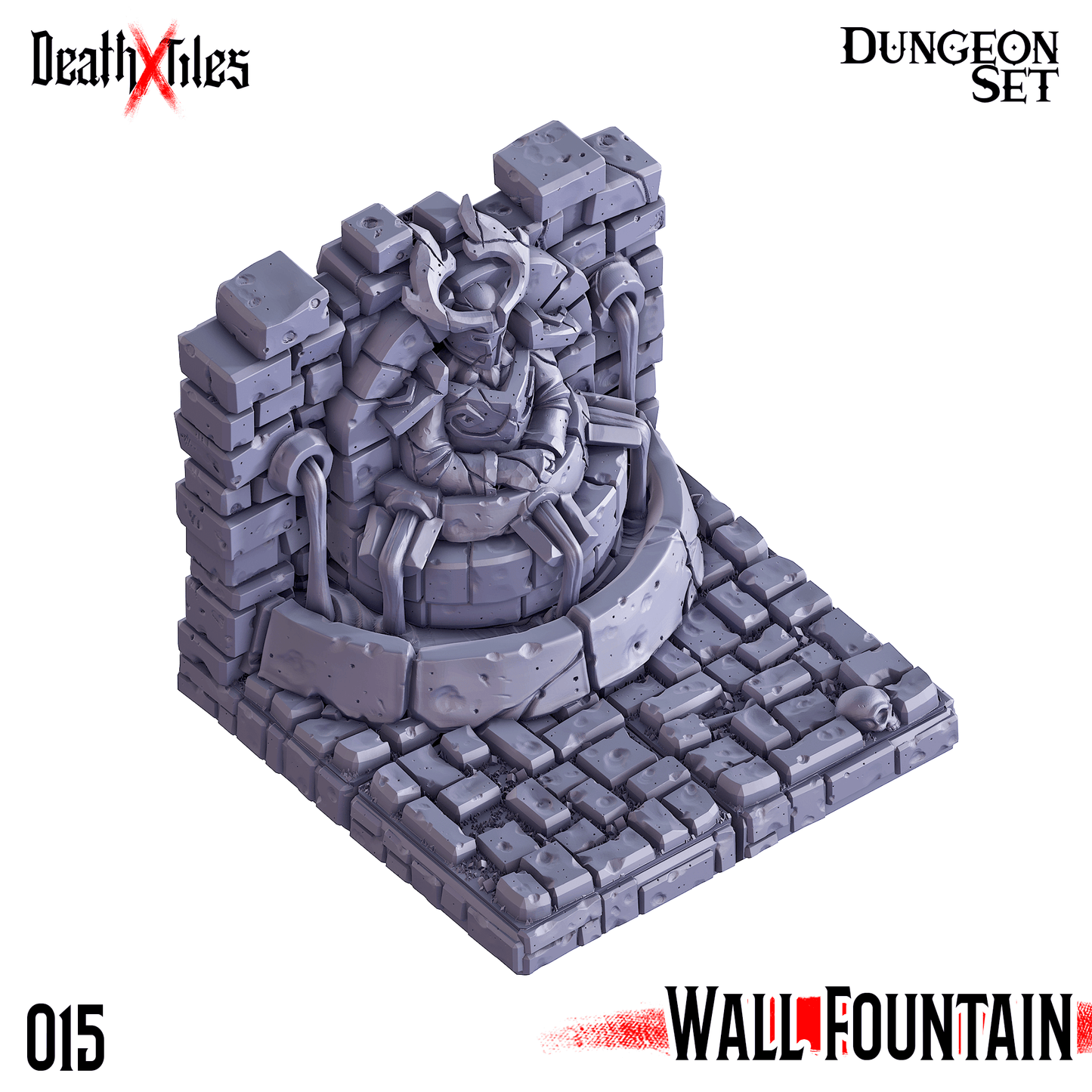 3D Printed Cast n Play Death x Tiles - Straight Walls Set 28mm 32mm D&D - 3D Printing Boss 