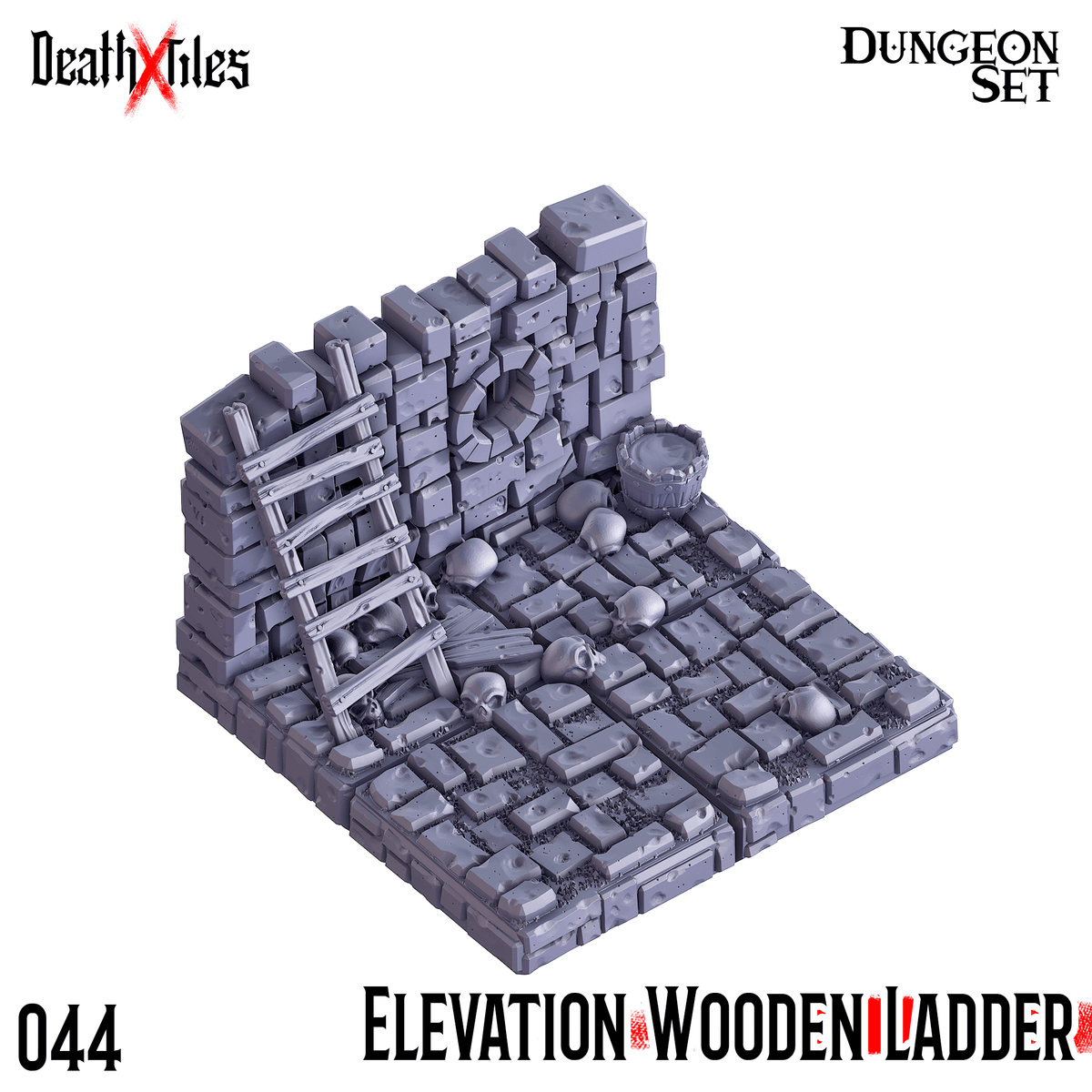 3D Printed Cast n Play Death x Tiles - Straight Walls Set 28mm 32mm D&D - 3D Printing Boss 
