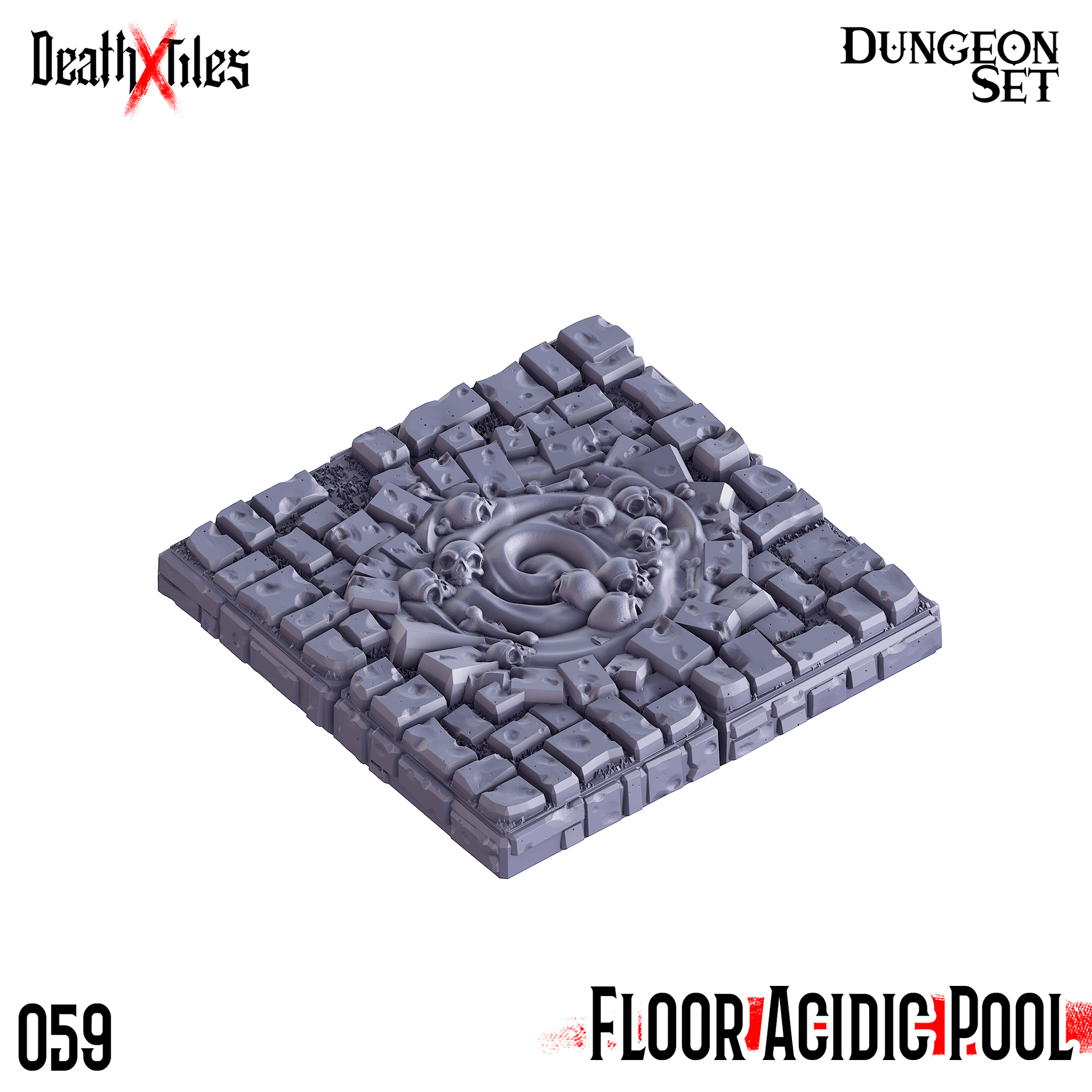 3D Printed Cast n Play Death x Tiles - Trap Bundle Set 2 Dungeon Set 28mm 32mm D&D - 3D Printing Boss 