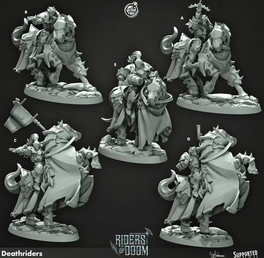 3D Printed Cast n Play Deathriders Riders of Doom Set 28mm 32mm D&D - 3D Printing Boss 