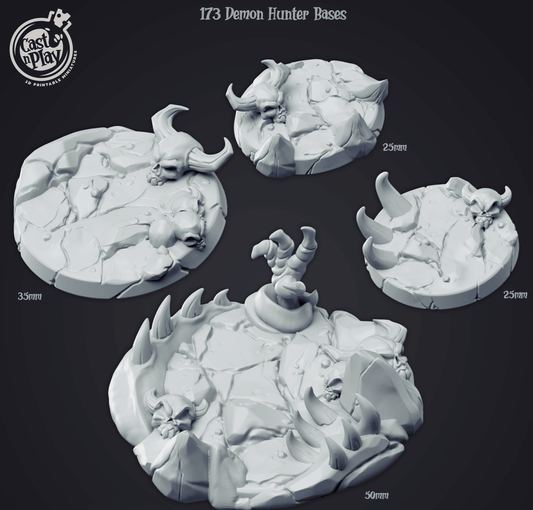 3D Printed Cast n Play Demon Hunter Bases 28mm 32mm D&D - 3D Printing Boss 