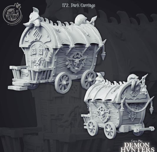 3D Printed Cast n Play Demon Hunters Carriage 28mm 32mm D&D - 3D Printing Boss 
