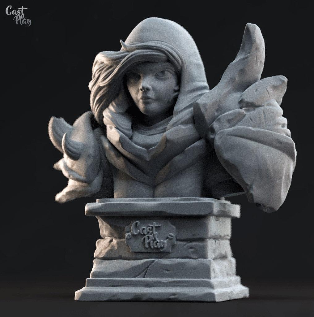 3D Printed Cast n Play Demon Huntress Bust 28mm 32mm D&D - 3D Printing Boss 