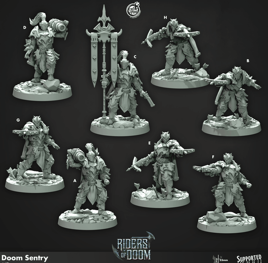 3D Printed Cast n Play Doom Sentry Riders of Doom Set 28mm 32mm D&D - 3D Printing Boss 