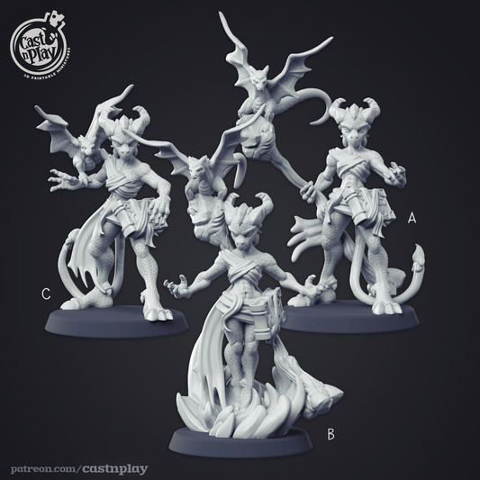3D Printed Cast n Play Dragon Sorceress Wizards Guild Set 28mm 32mm D&D - 3D Printing Boss 