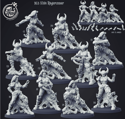 3D Printed Cast n Play Dungeon Hunters - Xhia Ragerunner 28mm 32mm D&D - 3D Printing Boss 