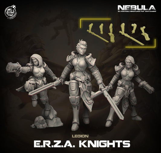 3D Printed Cast n Play ERZA Knights Nebula Origins 28mm 32mm D&D - 3D Printing Boss 