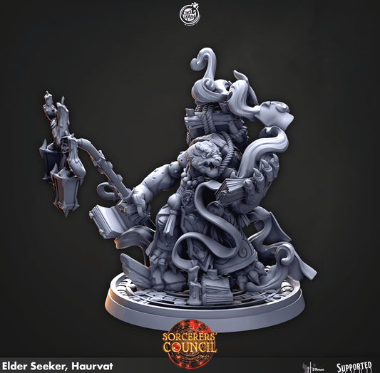 3D Printed Cast n Play Elder Seeker, Haurvat Sorcerers Council 28mm 32mm D&D - 3D Printing Boss 