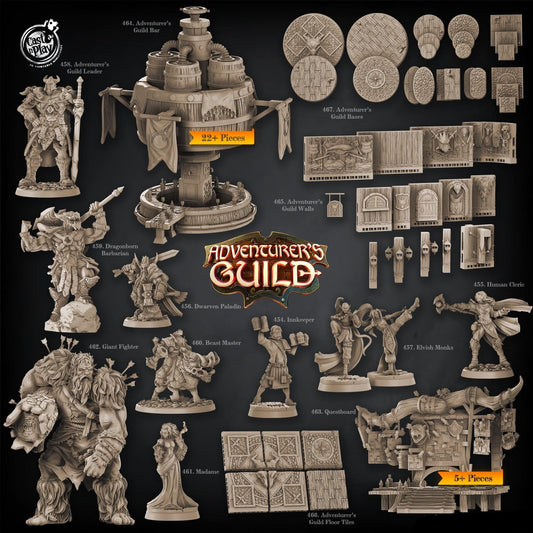 3D Printed Cast n Play Elvish Monk 28mm 32mm D&D - 3D Printing Boss 