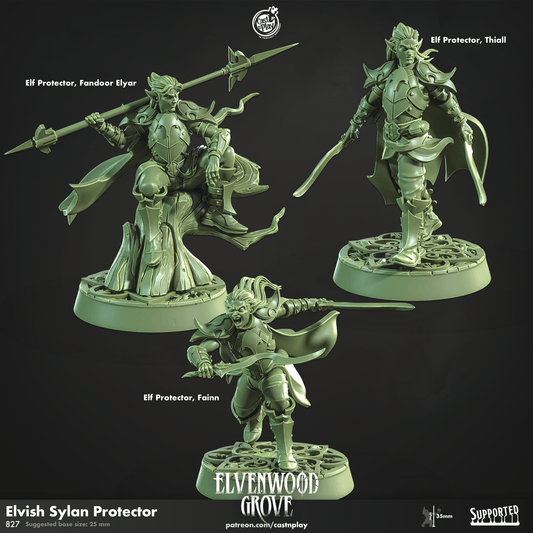 3D Printed Cast n Play Elvish Sylan Protector Elvenwood Grove Set 28mm 32mm D&D - 3D Printing Boss 