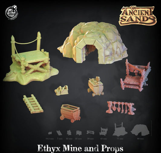 3D Printed Cast n Play Ethyx Mine and Props 28mm 32mm D&D - 3D Printing Boss 