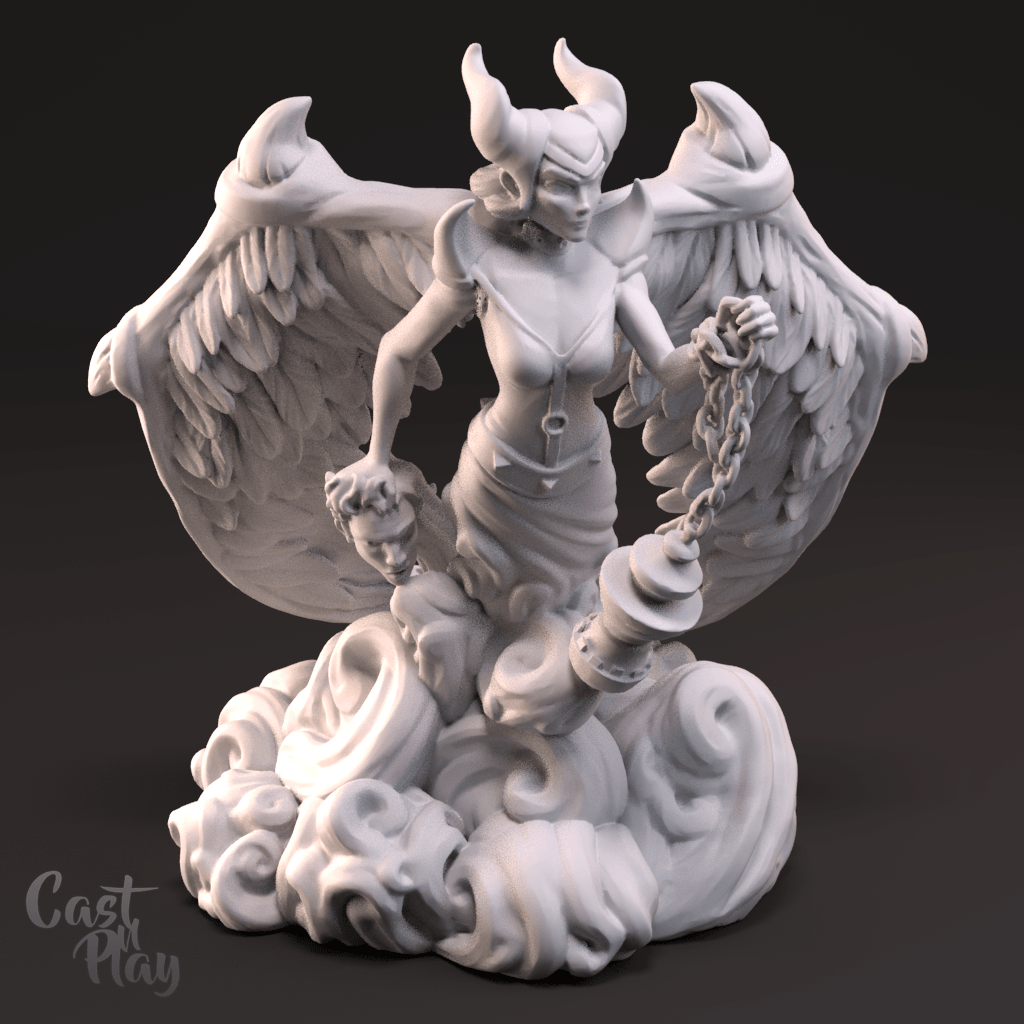 3D Printed Cast n Play Evil Mistress 28mm 32mm D&D - 3D Printing Boss 