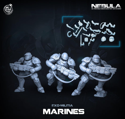 3D Printed Cast n Play Exo Marines Nebula Origins 28mm 32mm D&D - 3D Printing Boss 
