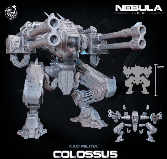 3D Printed Cast n Play Exo Militia Colossus (Titan) Nebula All Out War 28mm 32mm D&D - 3D Printing Boss 