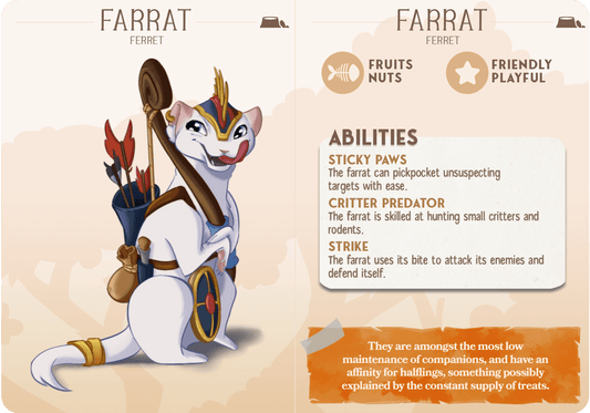3D Printed Cast n Play Farrat - Ferret Companions 28mm 32mm D&D - 3D Printing Boss 