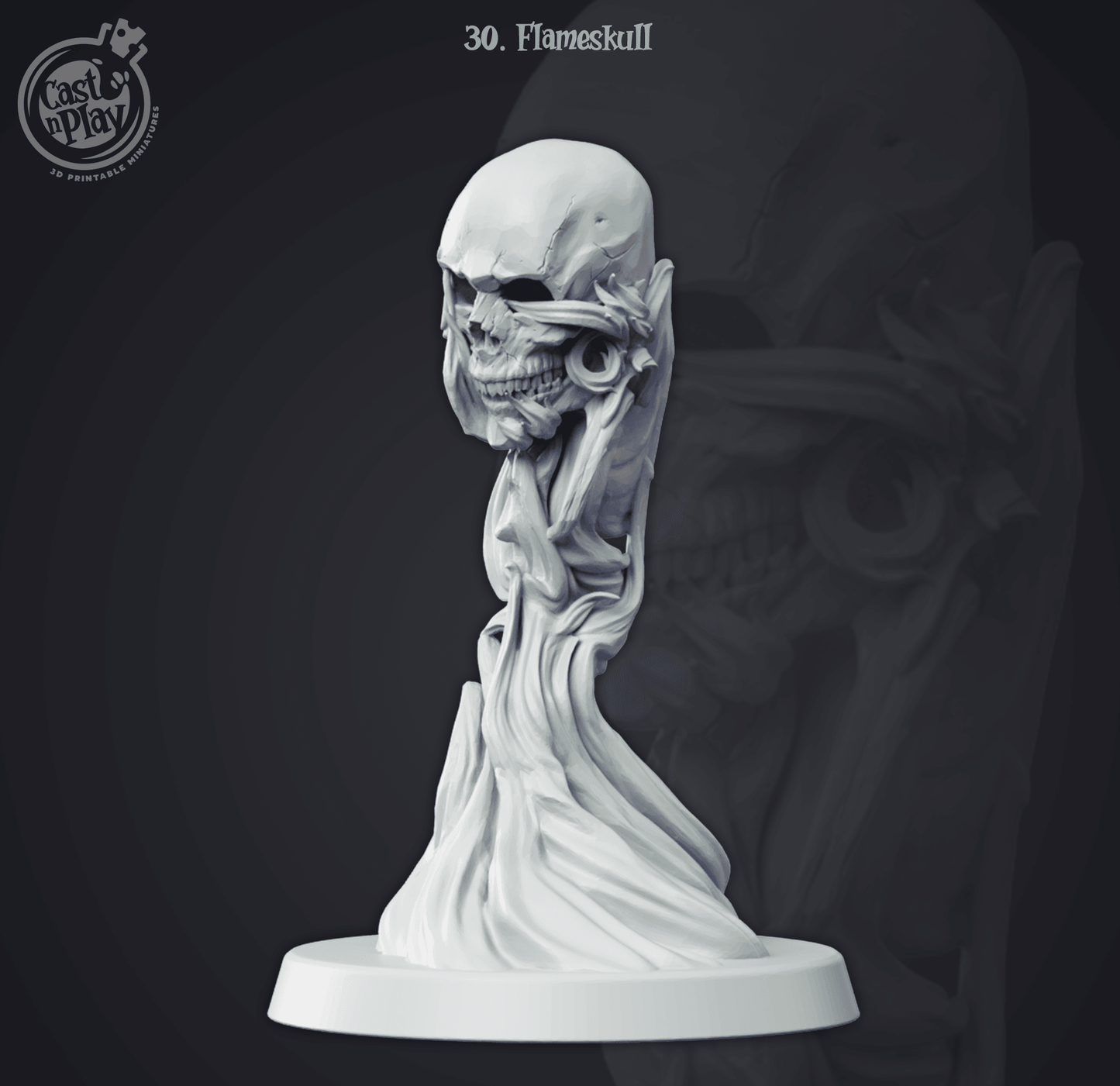 3D Printed Cast n Play Flameskull 28mm 32mm D&D - 3D Printing Boss 
