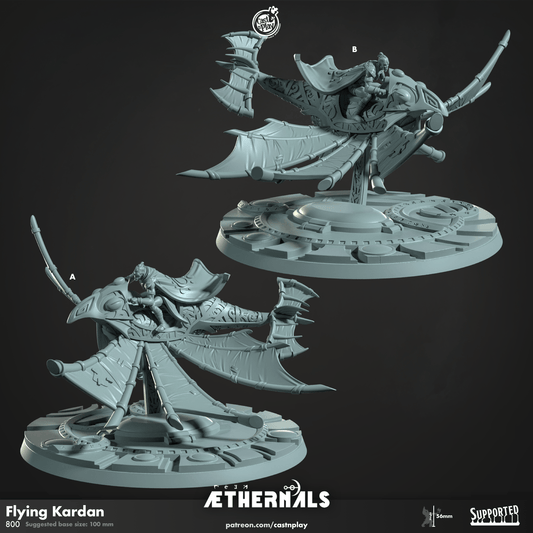 3D Printed Cast n Play Flying Kardan Aethernals Collection 28mm 32mm D&D - 3D Printing Boss 