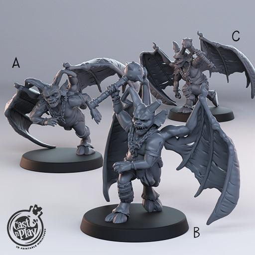 3D Printed Cast n Play - Flying Minions 28mm 32mm D&D - 3D Printing Boss 