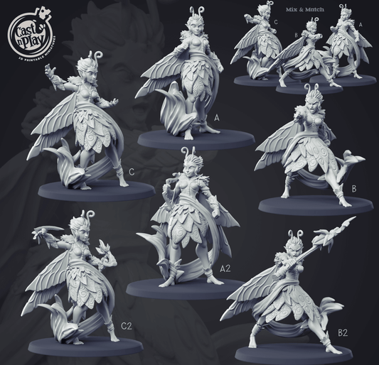 3D Printed Cast n Play - Forest Sprite Set 28mm 32mm D&D - 3D Printing Boss 