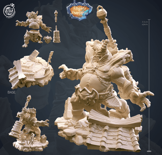 3D Printed Cast n Play Four Armed Demon Kingdom Of Thamarya 28mm 32mm D&D - 3D Printing Boss 